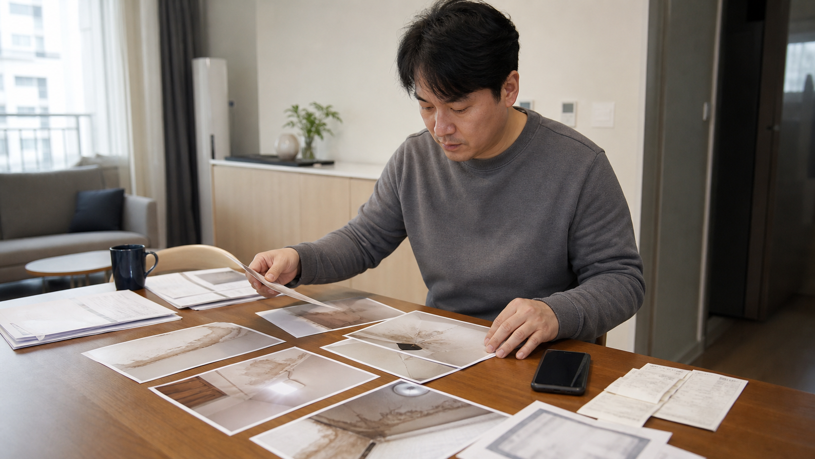 누수 보험 처리 방법 현장 사진