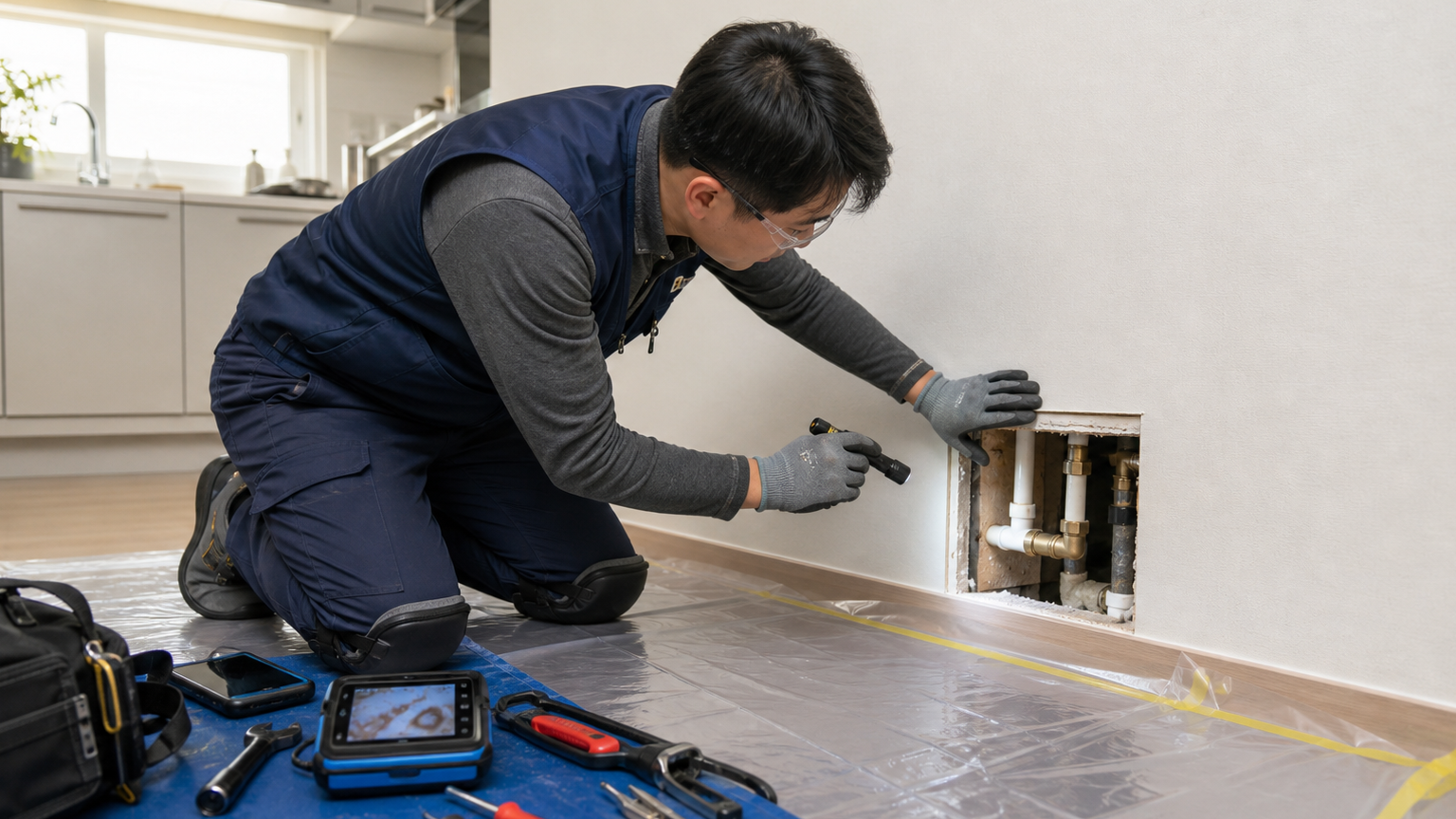 아파트 천장 누수 수리 비용 수리 범위 확인